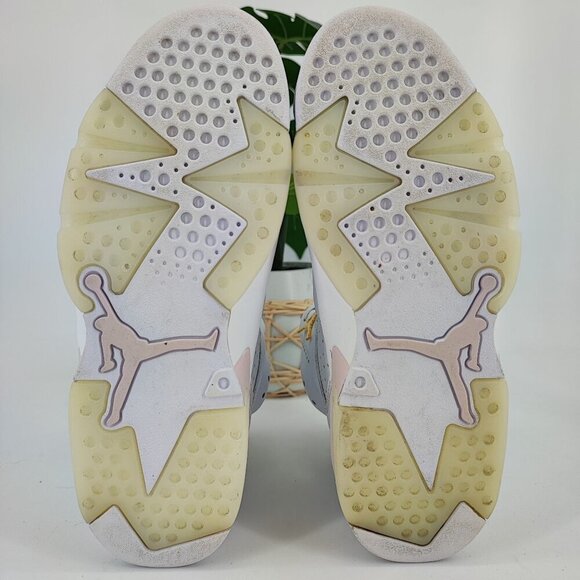 Nike Women’s Air Jordan 6 Retro White Leather Sneakers DH9696-100 Size 9 - Picture 8 of 8